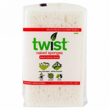Twist, ネイキッドスポンジ、 2 個セット (Discontinued Item)
