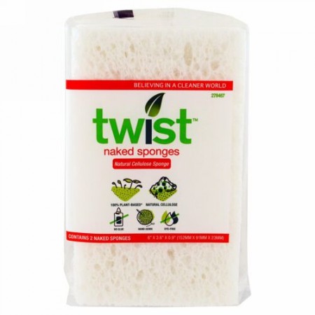 Twist, ネイキッドスポンジ、 2 個セット (Discontinued Item)