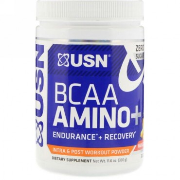 USN, BCAA Aminos Plus, Mango Pineapple, 11.6 oz (330 g) (Discontinued Item)