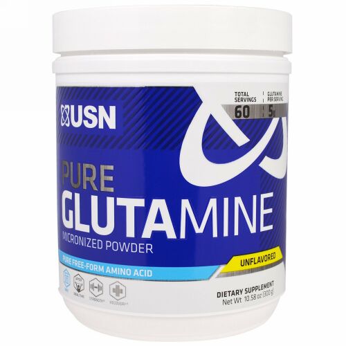 USN, ピュアグルタミン微粒子パウダー、無味 (300 g) (Discontinued Item)