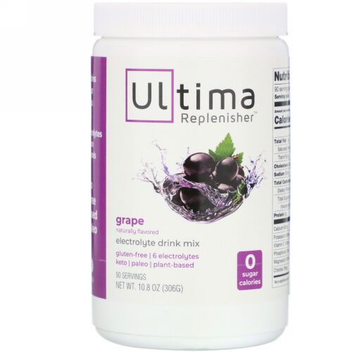 Ultima Replenisher, 電解質ドリンクミックス、グレープ、306g（10.8オンス）