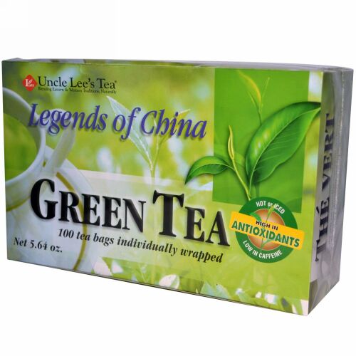 Uncle Lee's Tea, レジェンズ・オブ・チャイナ、グリーンティー、100ティーバッグ、5.64 oz (Discontinued Item)