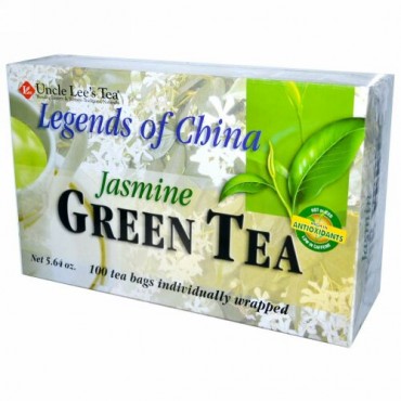 Uncle Lee's Tea, リジェンド・オブ・チャイナ、グリーンティー、ジャスミン、ティーバッグ 100個、 5.64オンス (160 g)