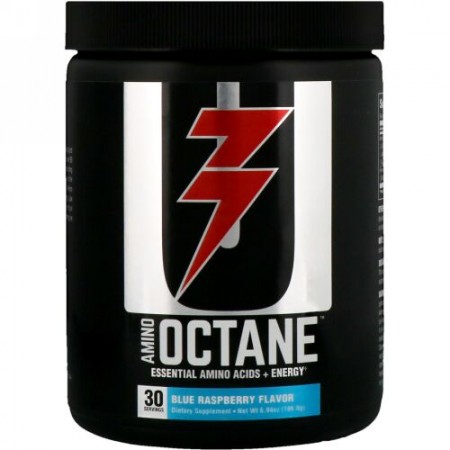 Universal Nutrition, Amino Octane, Essential Amino Acids + Energy, Blue Raspberry, 6.94 oz (196.8 g) (Discontinued Item)