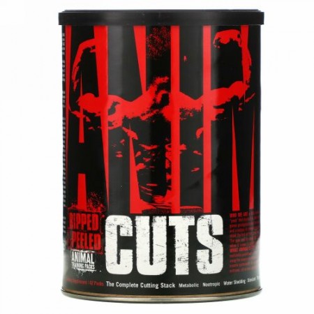 Universal Nutrition, アニマル カッツ（Animal Cuts）, リップド＆ピールド（Ripped & Peeled）, トレーニングサプリメント, 42パック
