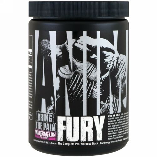 Universal Nutrition, アニマルフューリー、ウォーターメロン、80.15 g (Discontinued Item)
