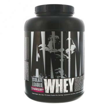 Universal Nutrition, Animal Whey  Isolate Loaded, Strawberry, 5 lbs (2.3 kg) (Discontinued Item)