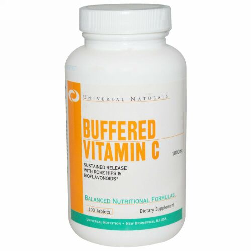 Universal Nutrition, バッファード・ビタミン C, 1000 mg, 100 タブレット (Discontinued Item)