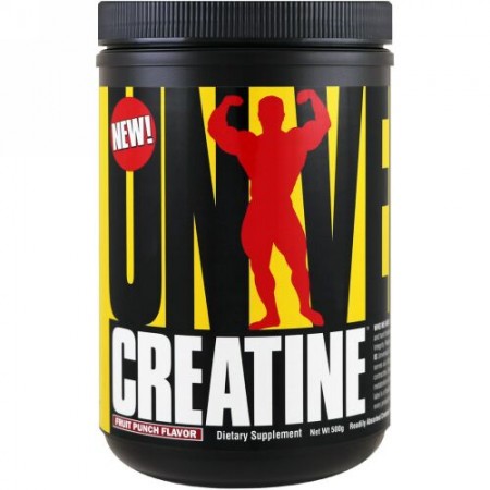 Universal Nutrition, クレアチン、フルーツパンチ、500g (Discontinued Item)
