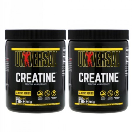Universal Nutrition, クレアチン、無香料、2個、各200g