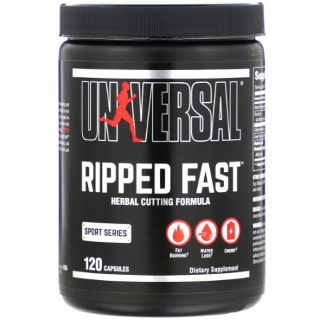 Universal Nutrition, Ripped Fast（リップドファスト）、ハーバルカッティング製法、120粒