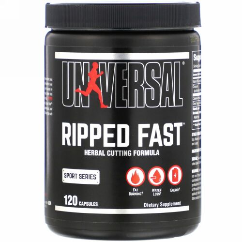 Universal Nutrition, Ripped Fast（リップドファスト）、ハーバルカッティング製法、120粒