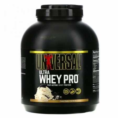 Universal Nutrition, ウルトラホエイプロ、プロテインパウダー、クッキー & クリーム、5 lb (2.27 kg)