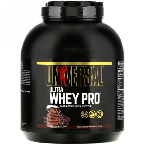 Universal Nutrition, ウルトラホエイプロ、プロテインパウダー、 ダブルチョコレートチップ、5 lb (2.27 kg)