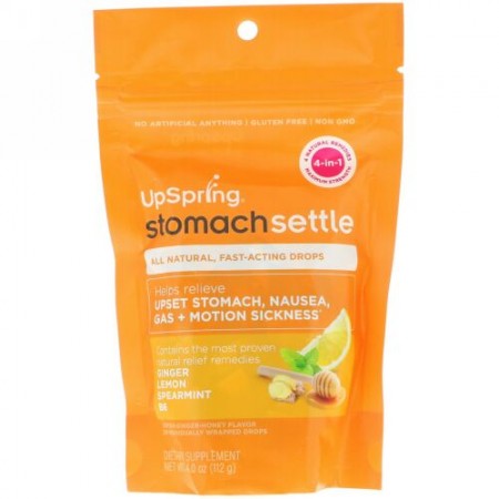UpSpring, Stomach Settle, Lemon-Ginger Honey Flavor, 4.0 oz (112 g) (Discontinued Item)