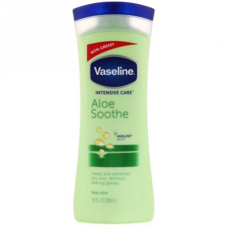 Vaseline, Intensive Care, Aloe Soothe Non-Greasy Lotion, 10 fl oz (295 ml) (Discontinued Item)