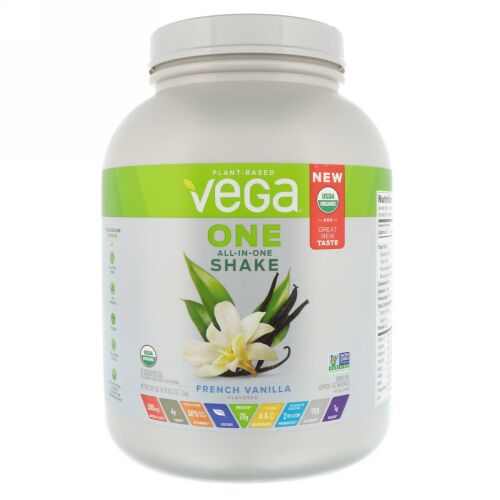 Vega, ワン、オールインワンシェイク、フレンチバニラ、3ポンド (1.6 kg) (Discontinued Item)