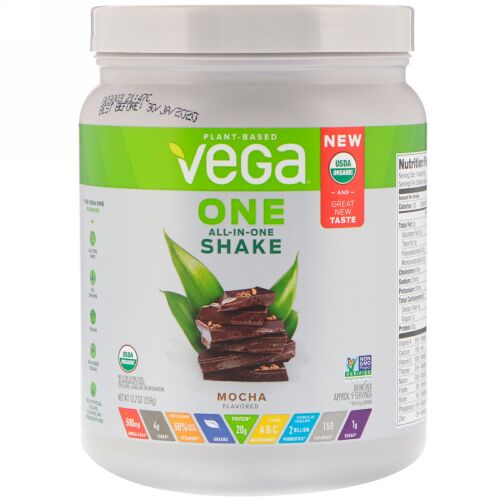 Vega, ワン、オールインワンシェイク、モカ、12.7オンス (359 g) (Discontinued Item)