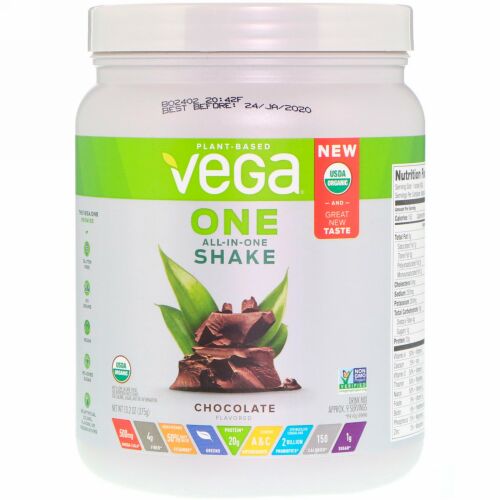 Vega, ワン（One）、オールインワンシェイク、チョコレート、375g（13.2 oz）