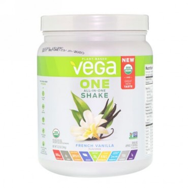 Vega, ワン, オールインワンシェイク, フレンチバニラ, 12.2オンス (344 g) (Discontinued Item)