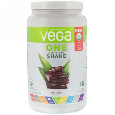 Vega, ワン、オールインワンシェイク、モカ、25.3 oz (718 g) (Discontinued Item)