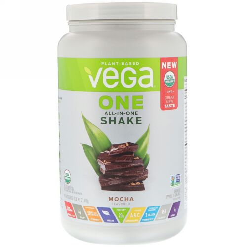 Vega, ワン、オールインワンシェイク、モカ、25.3 oz (718 g) (Discontinued Item)