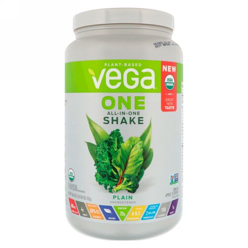 Vega, ワン（One）、オール・イン・ワン・シェイク、無加糖、763g（26.9 oz） (Discontinued Item)