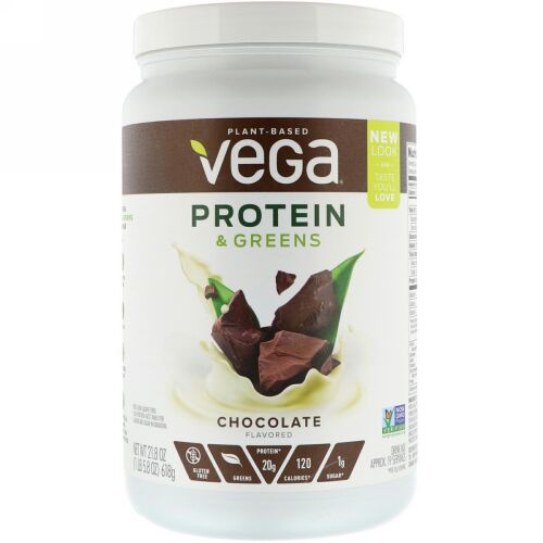 Vega, プロテイン＆グリーンズ、チョコレート味、21.8 oz (618 g) (Discontinued Item)