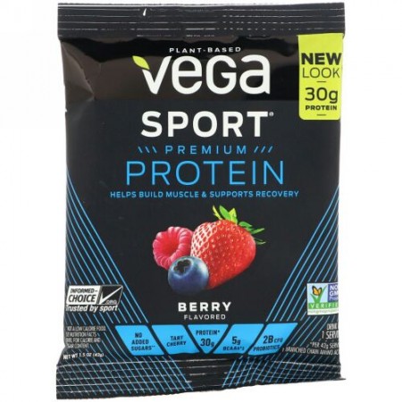 Vega, Sport Premium Protein, Berry, 1.5 oz (42 g)