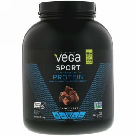 Vega, スポーツプレミアムプロテイン、チョコレート、4 lb (5.9 oz)