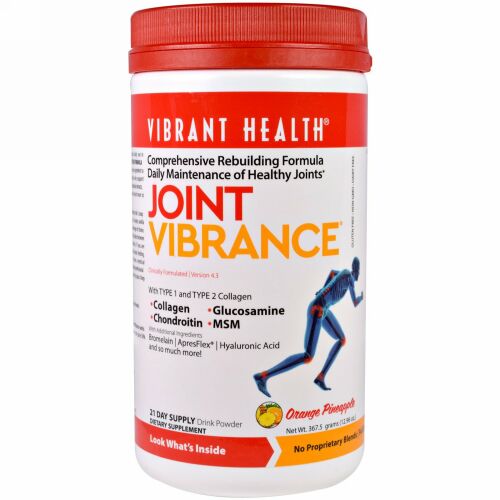Vibrant Health, ジョイント・ビブランス、 バージョン 4.3、 オレンジ パイナップル、 12.96 oz (367.5 g)