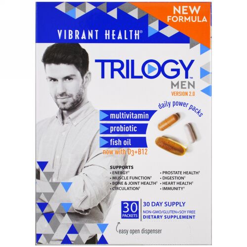 Vibrant Health, トリロジー・メン、デイリーパワーパック、バージョン2.0、30袋 (Discontinued Item)