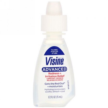 Visine, Advanced, Redness + Irritation Relief, Sterile, 1/2 fl oz (15 ml) (Discontinued Item)