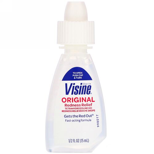 Visine, Original, Redness Relief, Sterile, 1/2 fl oz (15 ml) (Discontinued Item)