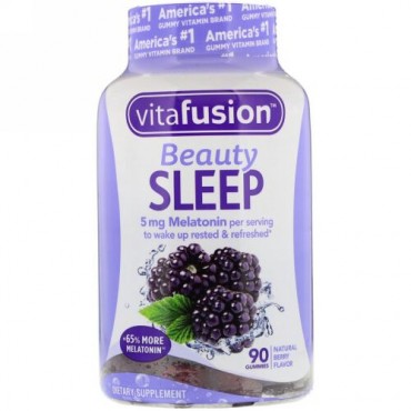 VitaFusion, Beauty Sleep（ビューティスリープ）、天然ベリー味、グミ90粒 (Discontinued Item)