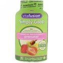 VitaFusion, とにかく良い、出産前のマルチビタミン、天然ストロベリーレモンフレーバー、80グミ (Discontinued Item)