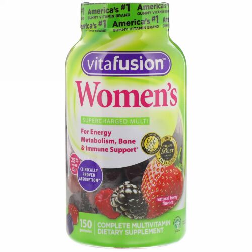 VitaFusion, 女性用グミビタミン、天然ベリーフレーバー、150グミ