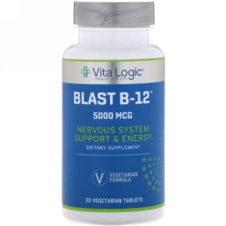 Vita Logic, Blast B-12, 5,000 mcg, 30 Vegetarian Tablets
