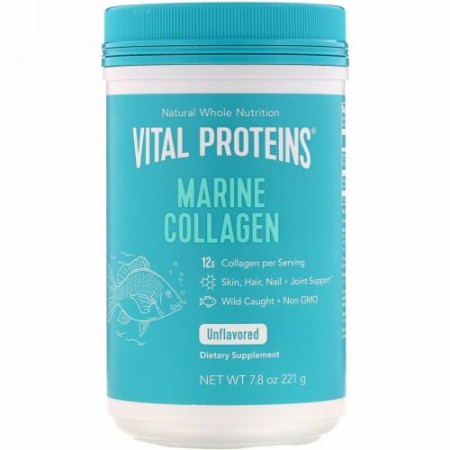 Vital Proteins, マリンコラーゲン、野生で捕獲、香料無添加、7.8 oz (221 g)