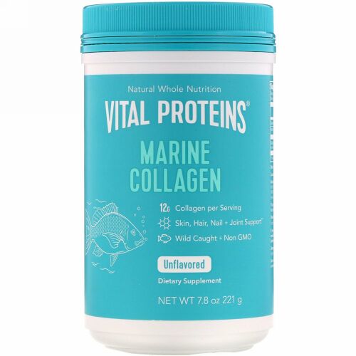 Vital Proteins, マリンコラーゲン、野生で捕獲、香料無添加、7.8 oz (221 g)