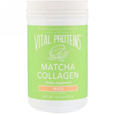 Vital Proteins, Matcha Collagen, Peach, 15.4 oz (437 g) (Discontinued Item)