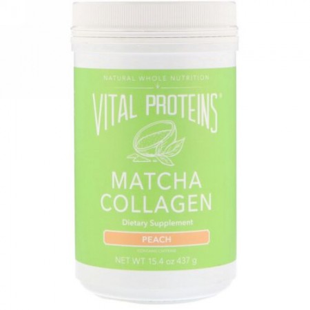 Vital Proteins, Matcha Collagen, Peach, 15.4 oz (437 g) (Discontinued Item)