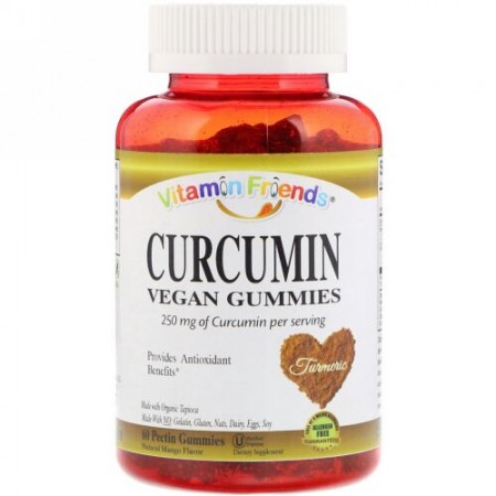 Vitamin Friends, Curcumin Vegan Gummies, Mango, 60 Pectin Gummies (Discontinued Item)