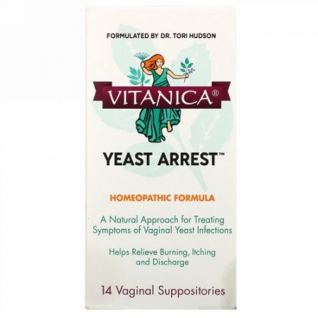 Vitanica, Yeast Arrest, 14 Vaginal Suppositories