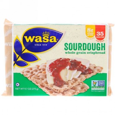 Wasa Flatbread, Whole Grain Crispbread, Sourdough, 9.7 oz (275 g) (Discontinued Item)