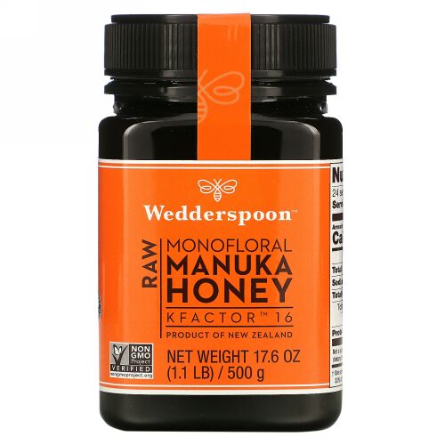 Wedderspoon, 生モノフローラル マヌカハニー、KFactor（Kファクター）16、500g（1.1ポンド）