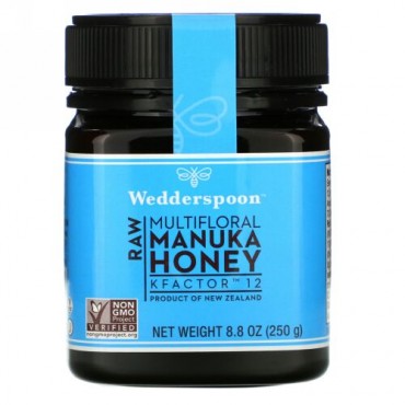Wedderspoon, 未加工マルチフローラルマヌカハニー、KFactor（Kファクター）12、250g（8.8オンス）