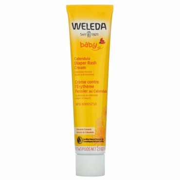 Weleda, Baby, Calendula Diaper Rash Cream, Calendula Extracts, 2.9 oz (81 g)