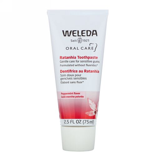 Weleda, Oral Care, Ratanhia Toothpaste, Peppermint Flavor, 2.5 fl oz (75 ml)