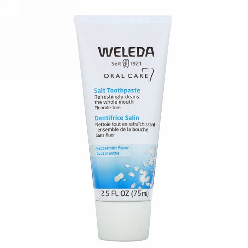 Weleda, オーラルケア、塩歯磨き粉、フッ素不使用、ペパーミント、75ml（2.5液量オンス）